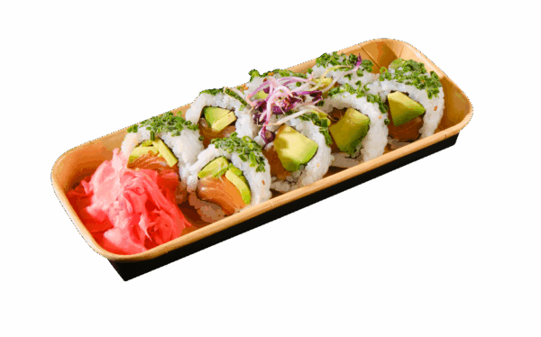California Lachs Avocado Roll,Schnittlauch