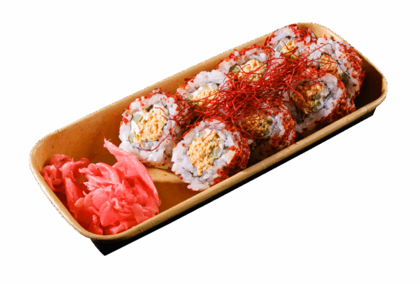 California Spicy Tuna-Salat Roll, Chili-Flocken