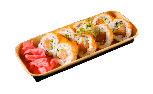 California Philadephia Lachs Gurke Roll, Masago
