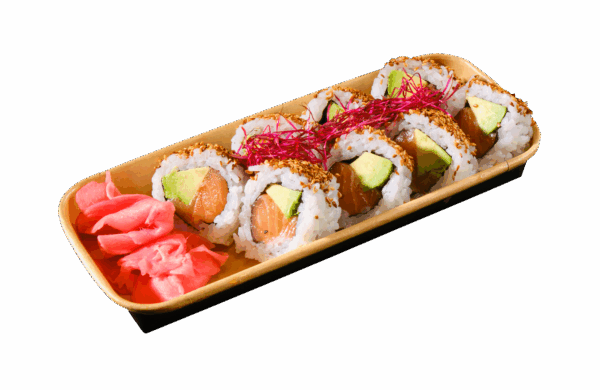 California Lachs Avocado Roll,Sesam