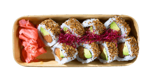 California Lachs Avocado Roll,Sesam – Bild 2